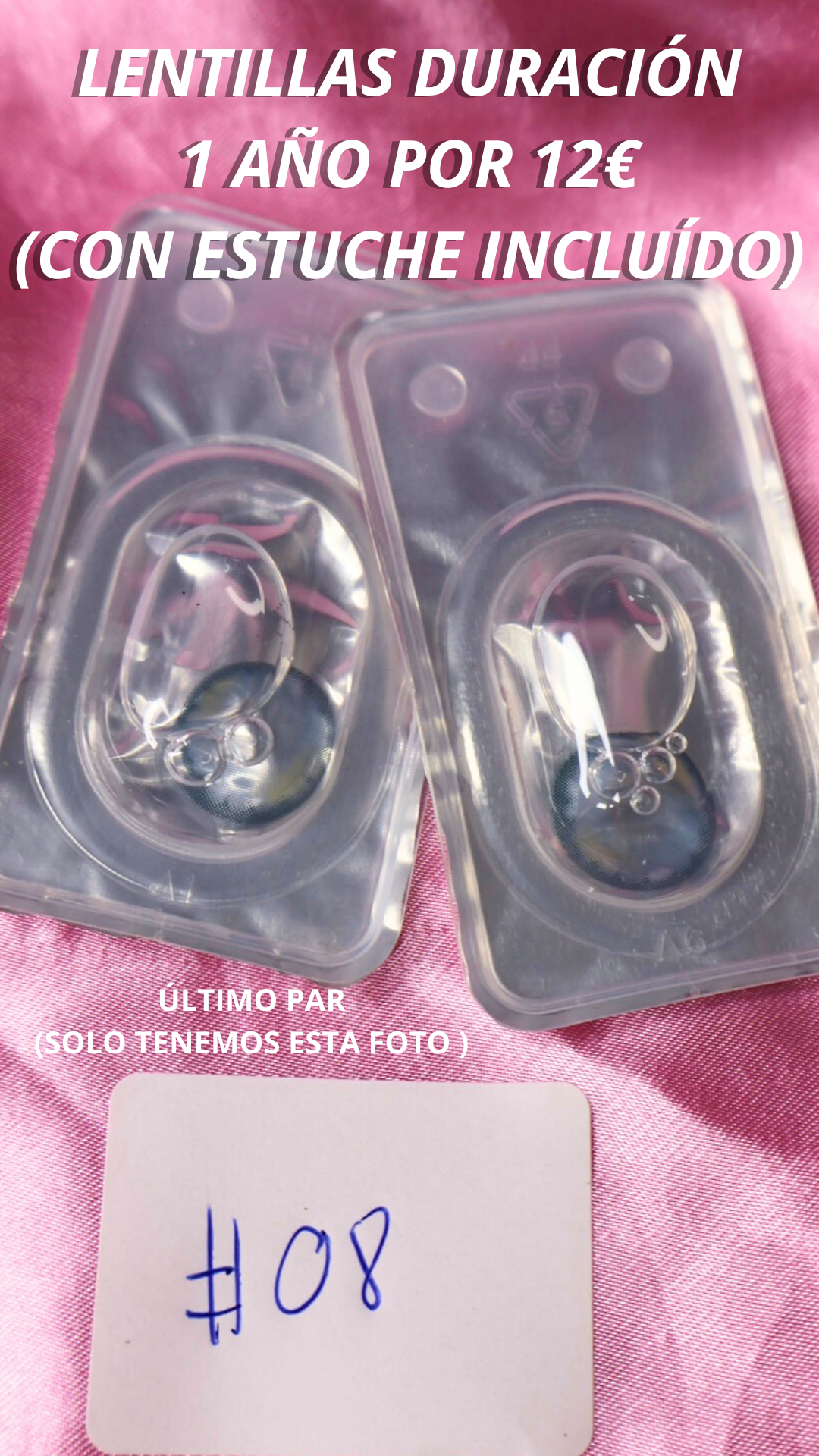 1 PAR DE LENTILLAS POR TAN SOLO 11.99 EUROS