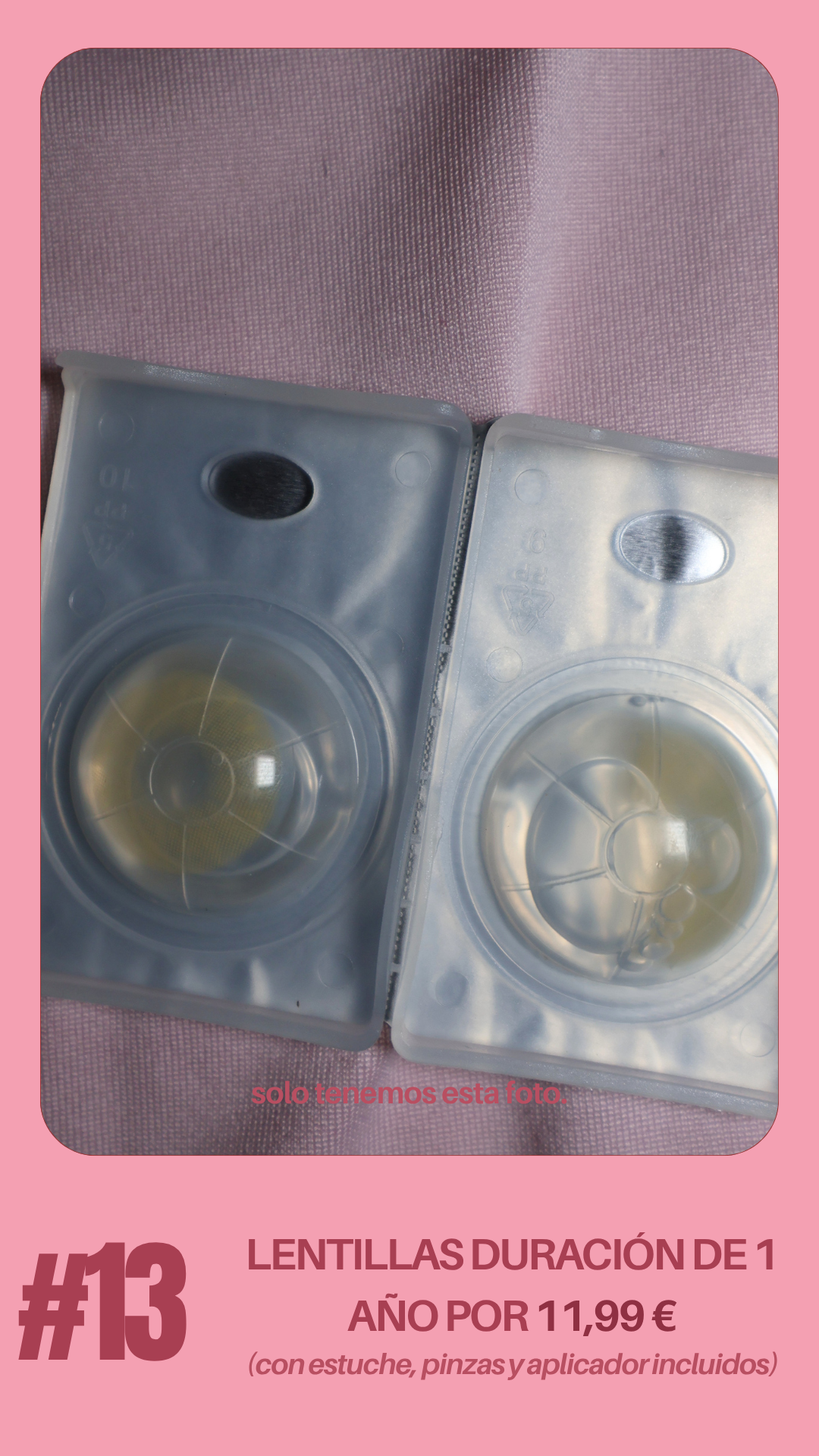 1 PAR DE LENTILLAS POR TAN SOLO 11.99 EUROS