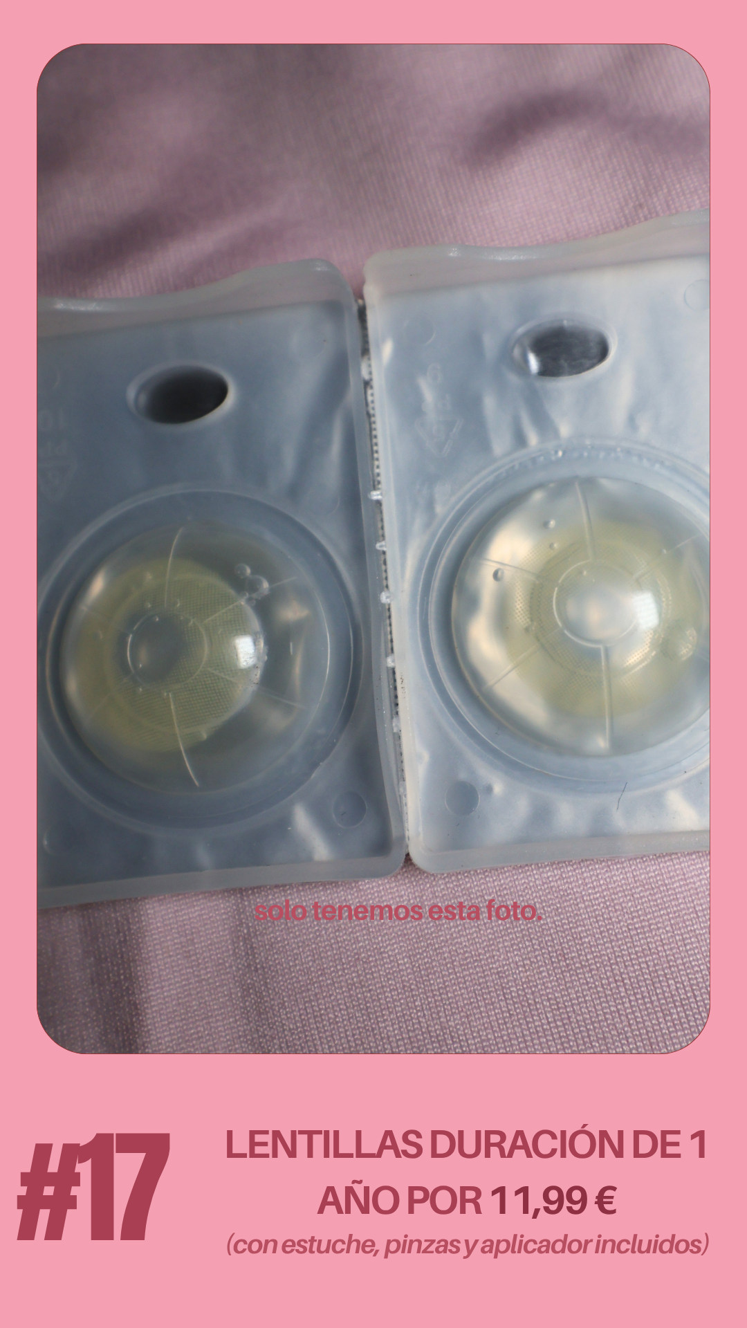 1 PAR DE LENTILLAS POR TAN SOLO 11.99 EUROS