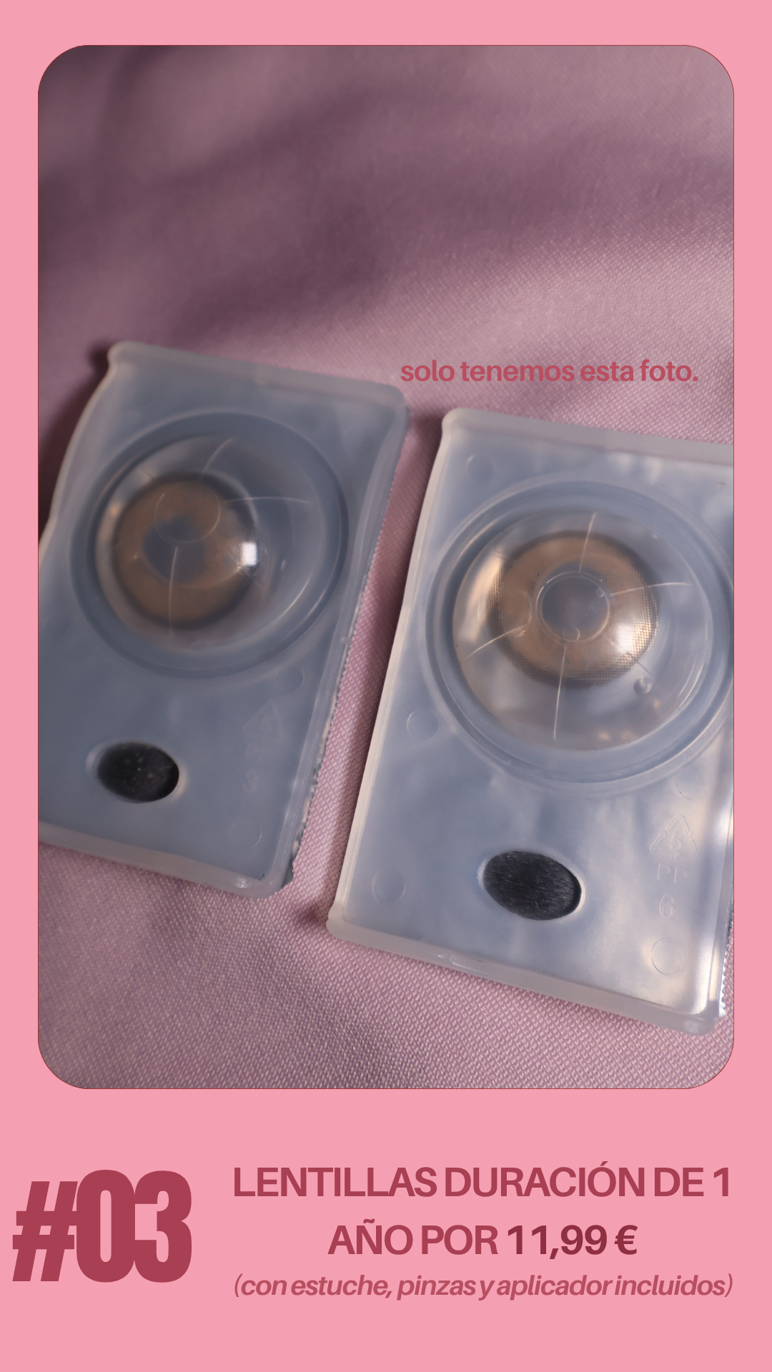 1 PAR DE LENTILLAS POR TAN SOLO 11.99 EUROS