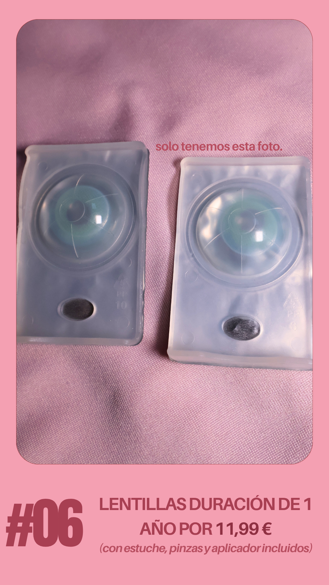 1 PAR DE LENTILLAS POR TAN SOLO 11.99 EUROS