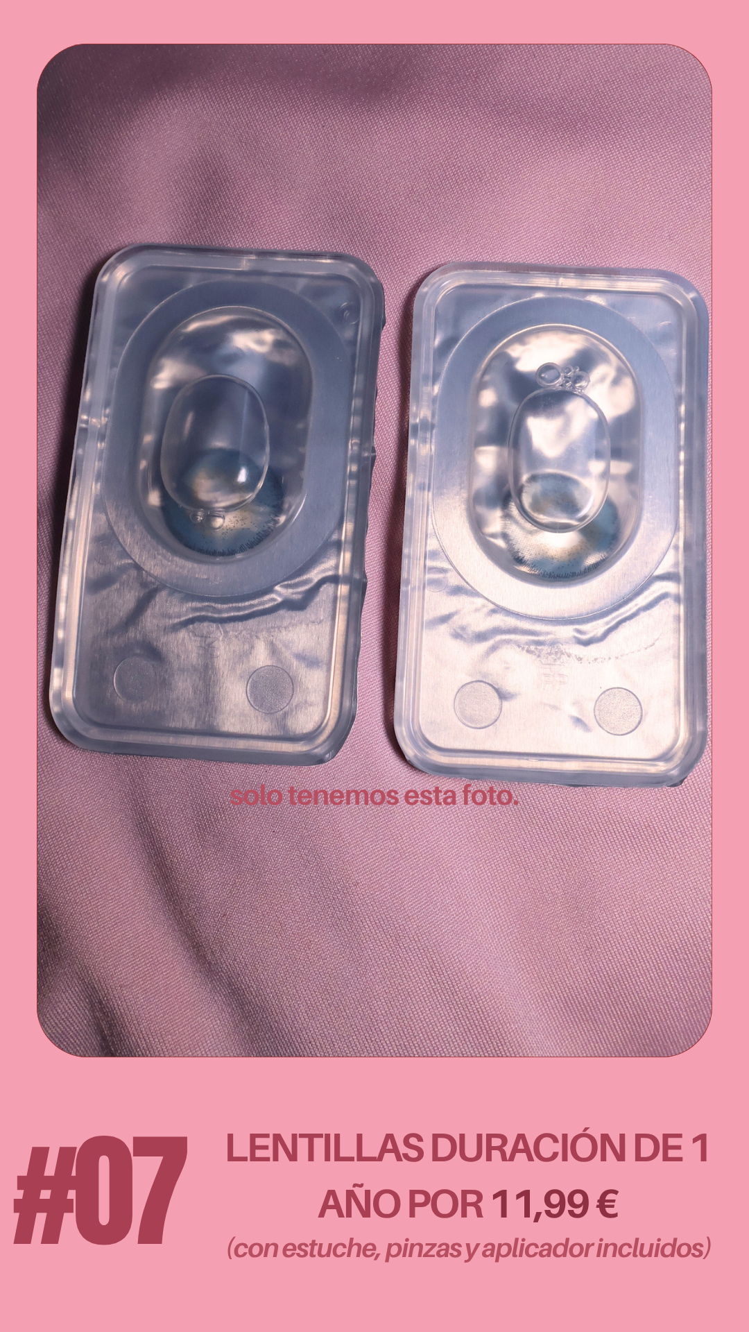 1 PAR DE LENTILLAS POR TAN SOLO 11.99 EUROS