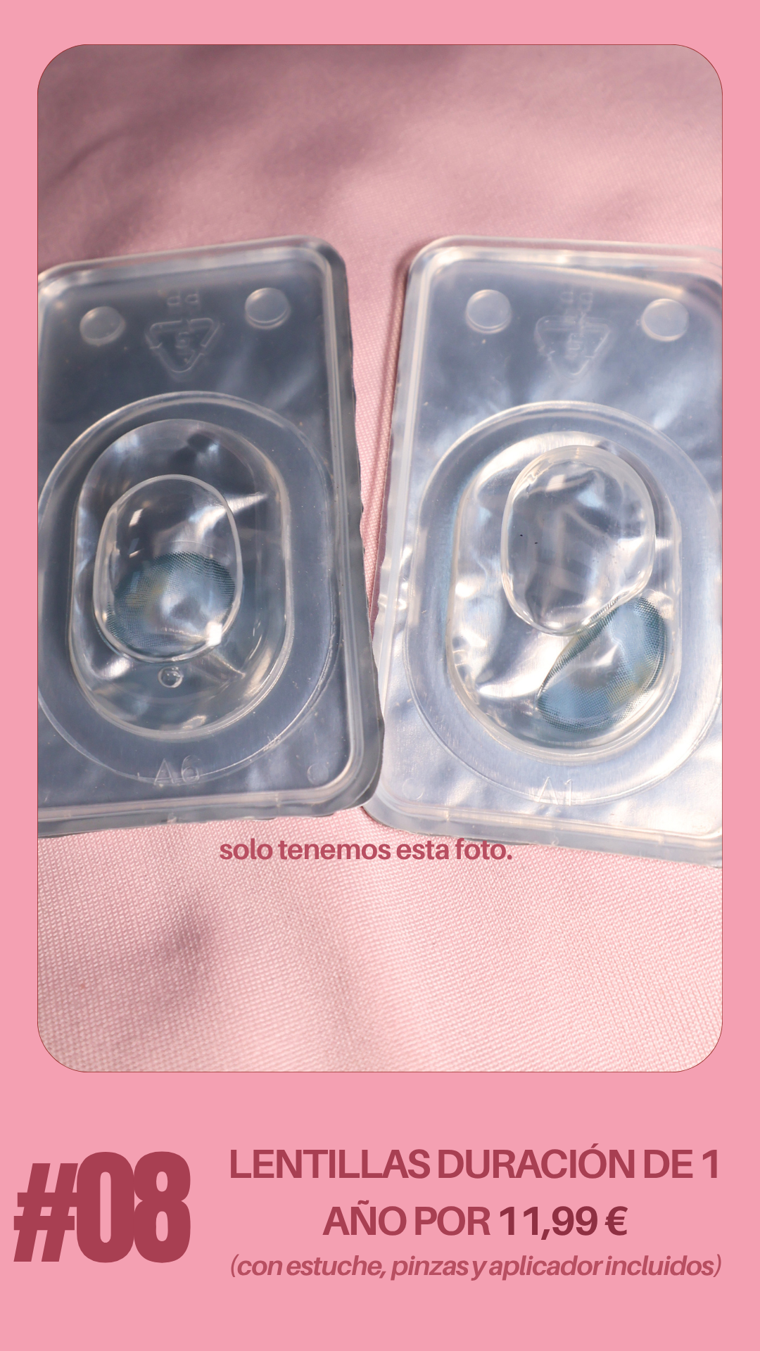1 PAR DE LENTILLAS POR TAN SOLO 11.99 EUROS