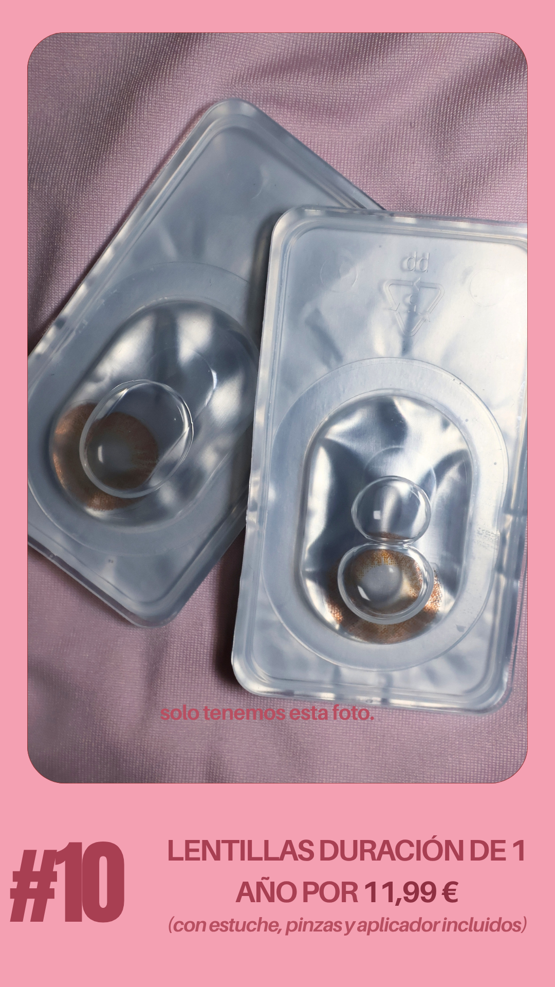 1 PAR DE LENTILLAS POR TAN SOLO 11.99 EUROS